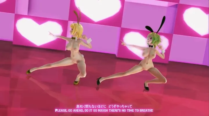 【3DMMD】龟尾与凛的百合盛宴~双人湿身激战完整收录