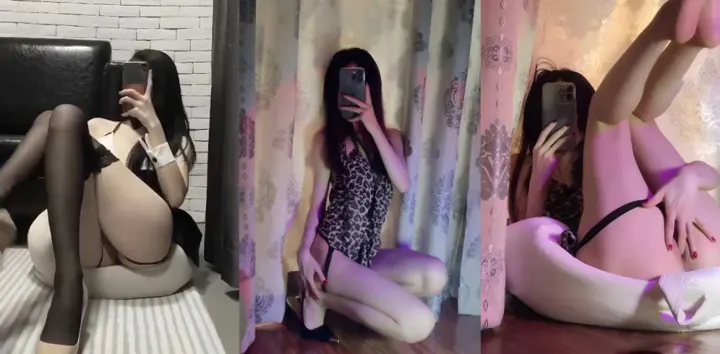福利姬【韩雅茜】性感情趣黑丝假屌自慰，花式足交被金主打桩爆操