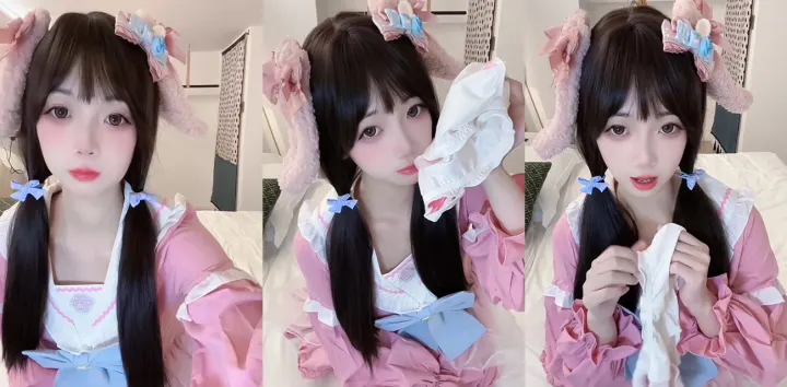 高颜值清纯小萝莉【奶芙】身穿洛丽塔伸脚淫语挑逗，无毛嫩穴自慰淫水四溢魅魔纹尽显诱惑