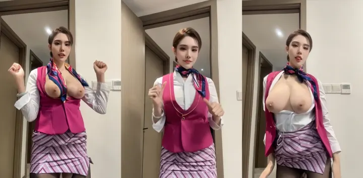 杭州高颜值巨乳网红【巨樱】最新定制私拍，空姐诱惑制服E杯豪乳摇晃自慰，呻吟声让人全身酥麻