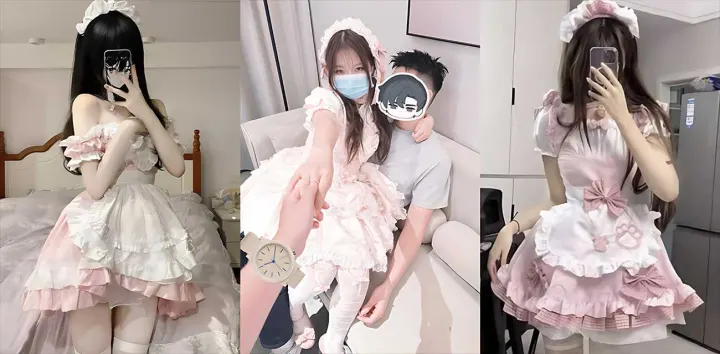 广西绿帽00后奶茶情侣原创，白丝洛丽塔小女友被陌生单男猛操呻吟不断，无能男友只能眼睁睁看着