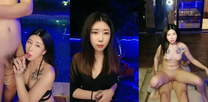 极品网黄主播【樱桃小丸子】性爱直播流出，别墅泳池边口交激战被按在水中后入爆操
