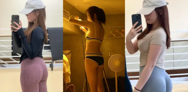 喜欢健身的甜美大学生性爱视频被渣男曝光，撅着蜜桃臀情趣后入主动摇臀被各种无套爆操