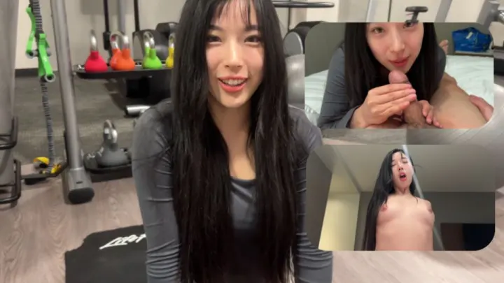 Elle Lee - 健身房里的可爱亚洲女孩诱骗男人射精