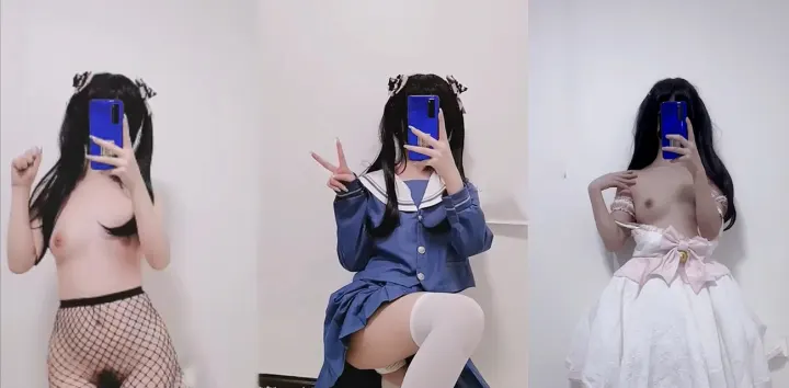 超嫩萝莉福利姬【苏小柠】卡哇伊少女可爱装束自拍吸睛，娇嫩酮体下阴毛茂盛反差感十足