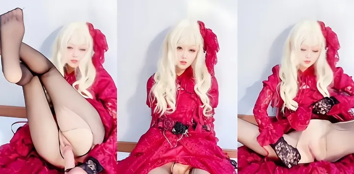 高颜值白虎嫩妹【芝士喵】自慰私拍，制服少女手持阳具暴力蹂躏嫩穴，假屌直冲G点呻吟浪叫到失控