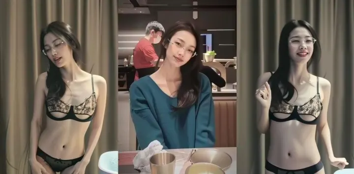 快手反差眼镜娘【角落里的鼠鼠】第三弹，母狗视角展示交合处，颜射骚脸堪称顶级精盆