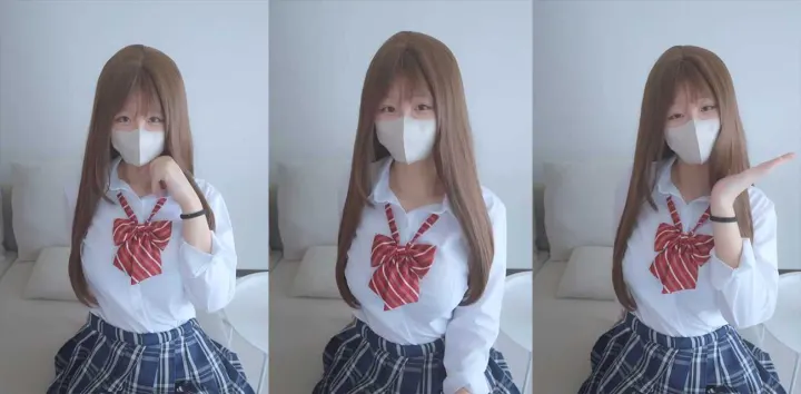 日本爆乳萝莉【SakuJ】最新性爱福利，晨间被主人蹭穴撩情，玩站立无套后入插穴骑乘狂摇浓精满臀