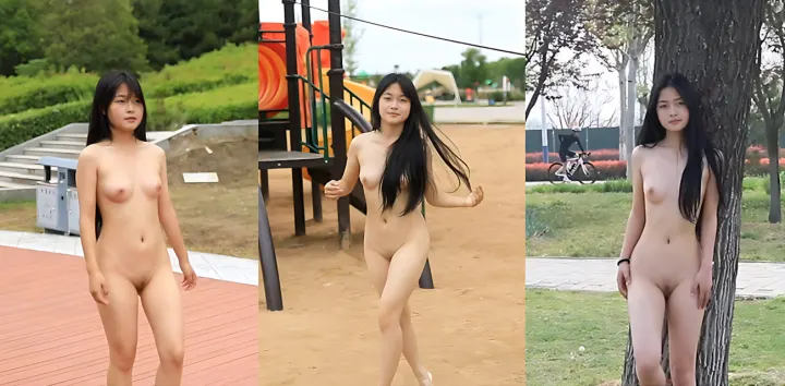 西萌工作室高颜值大学生【瑞瑞】公园游乐场全裸露出，性感酮体美乳白嫩翘臀扭动诱惑满满
