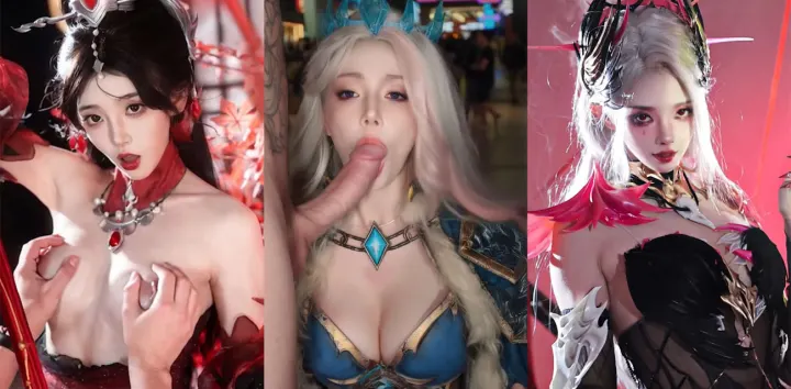 抖音500万粉【走路摇zly】AI魔改神作，巨乳弹跳乳交夹击口交深喉颜射爆浆，反差福利年度最猛