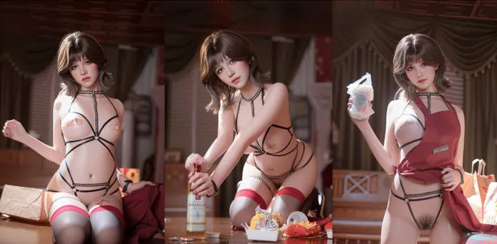 极品福利姬【阿薰kaOri】最新写真围裙下的秘密，布料下巨乳翘臀若隐若现瞬间点燃内心的欲望