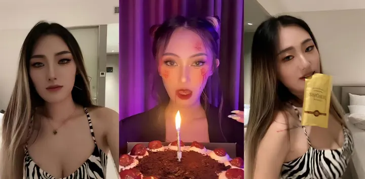 TikTok美女博主【Laura】下海实锤，与男友直播无码做爱，深喉口爆激情舌吻画面刺激勾动欲火