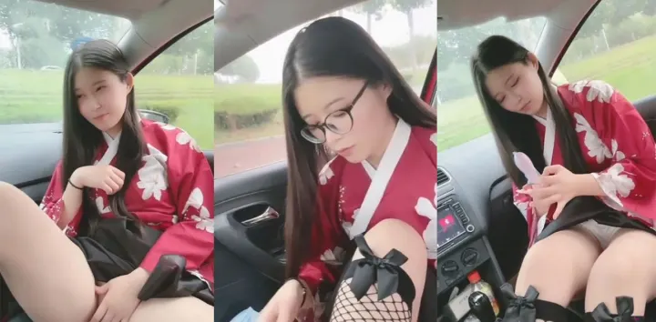 高颜值反差婊【司雨】黑网袜玉足车内狂撸肉棒，手嘴交替套弄榨精跳蛋塞逼骚叫连连浓精喷满脚背