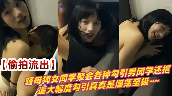 【偷拍流出】骚母狗女同学聚会各种勾引男同学还抠逼大幅度勾引真真是淫荡至极~~