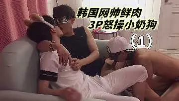 1韩国网帅鲜肉3P怒操小奶狗