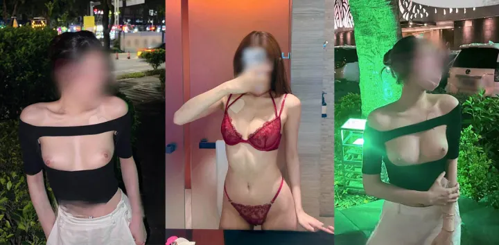 推特骚妻【sexcat07】付费福利流出，爆炸身材户外露出，半裸跪地口交令人血脉喷张