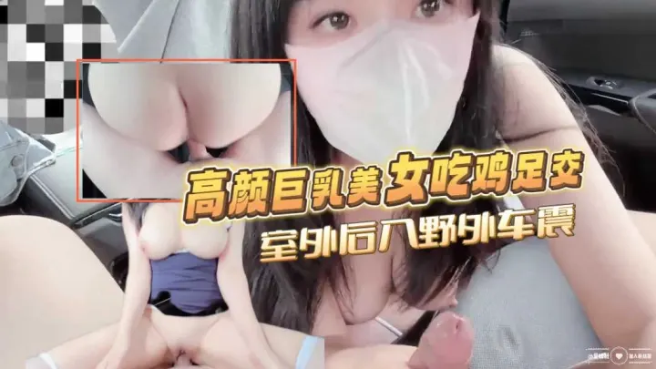 高颜巨乳美女吃鸡足交 室外后入野外车震