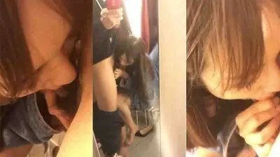 在试衣间给男朋友吃鸡巴.