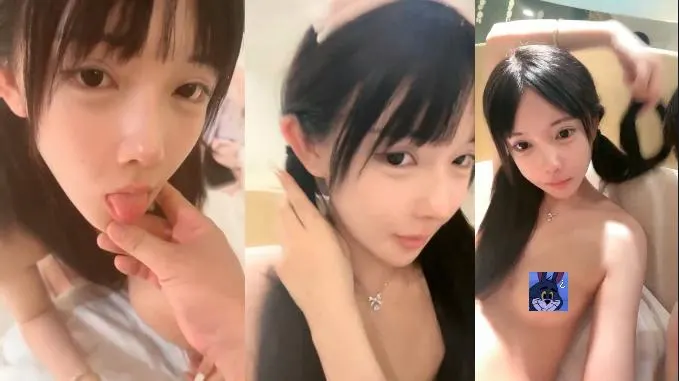 双马尾甜美嫩妹女神可盐可甜，漂亮的脸蛋下隐藏着骚母狗的灵魂上位骑乘骚劲十足