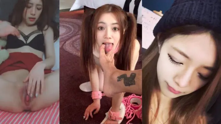 高颜值大眼母狗御姐模特身材，私下却反差至极跪地舔脚伺候主人