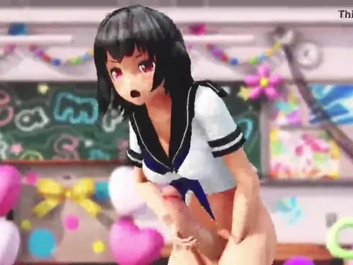 MMD极致诱惑：扶她巨根狂操骚穴，狂暴内射喷汁！