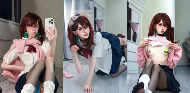福利姬【poppygirl】COS绫濑桃自慰大秀，黑丝玉足性感撩人，骑乘幻龙猛插骚穴白浆狂流直击灵魂