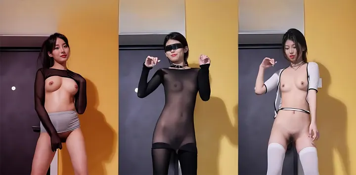 多模特定制裸舞，全裸开腿顶逼互动，把妖艳身材展现的淋漓尽致，欲火直接烧穿屏幕，如同直播发情现场