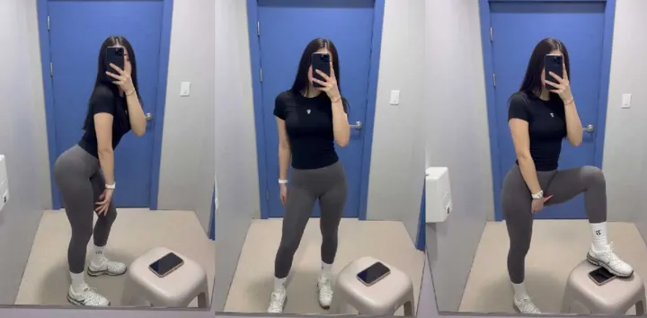 我的枪好长约操骚货桃子，健身房更衣室口交，回家继续狂干瑜伽裤美女