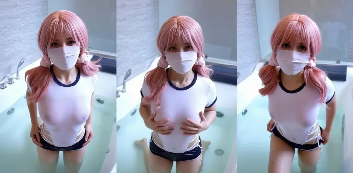 知名福利姬【樱花小猫】浴缸前激情性爱，勾魂嫩躯火辣诱人，抬腿狂抽猛插浪叫瘫软