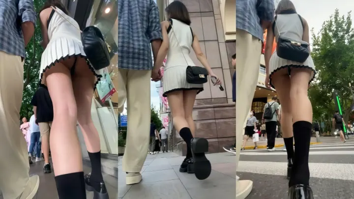 【自来眼】大神尾随偷拍❤️完美腰臀比例的短发美女网球超短裙丁内